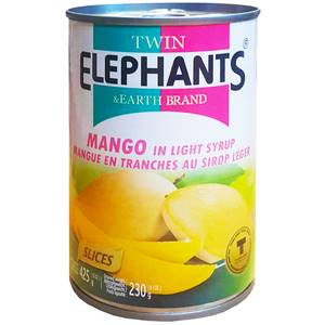 Дольки манго в сиропе Twin Elephants & Earth Mango, 425 гр