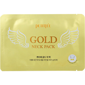 Гидрогелевая маска для шеи с золотом Petitfee Gold Neck Pack, 30 мл