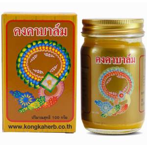 Золотой тайский бальзам с горным имбирем Kongka Balm, 100 гр
